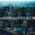 p站视频app平台公告汇编